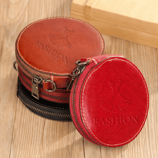 真皮圓形零錢包 牛皮圓形零錢包