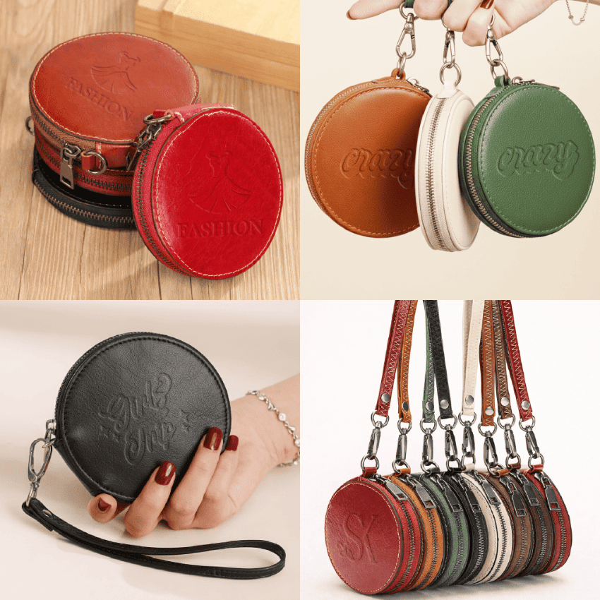 迷你圓形硬幣收納小包