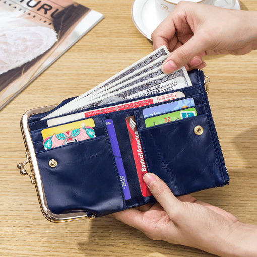 皮革皮夾訂製 復古皮革短夾