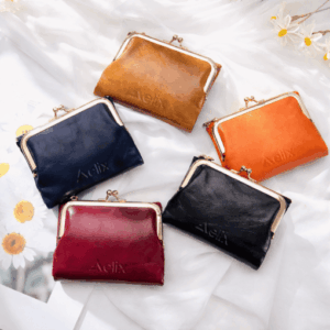 復古短皮夾 皮革短皮夾