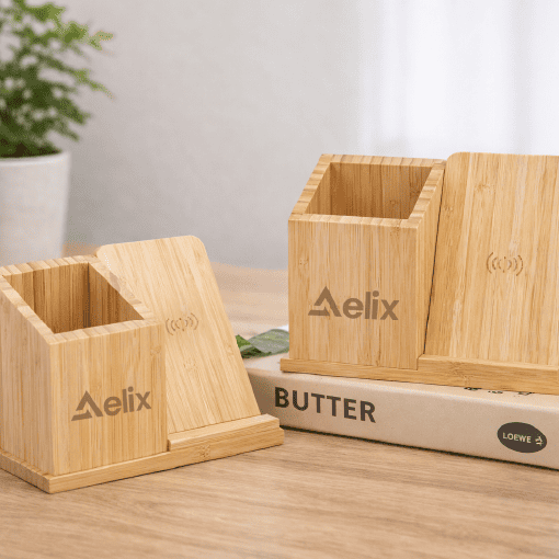 木製無線充電座 無線充電桌上收納