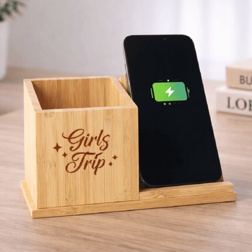 無線充電筆筒 客製 木製筆筒 訂製