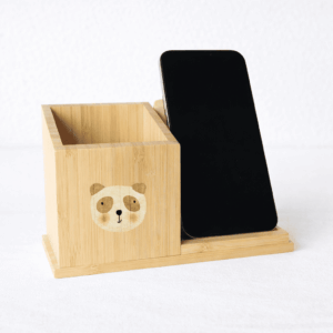 無線充電桌上收納 木質桌面收納充電座