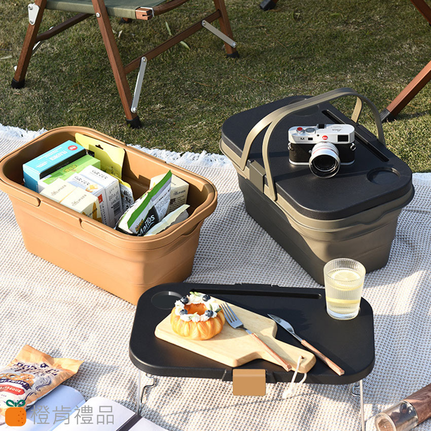 Camping Organizer Table Basket (2) 折疊露營收納籃