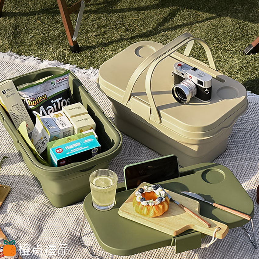 Camping Organizer Table Basket (5) 折疊露營收納籃