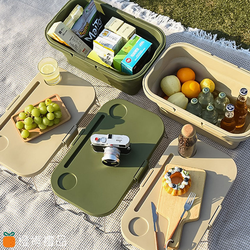Camping Organizer Table Basket (7) 折疊露營收納籃