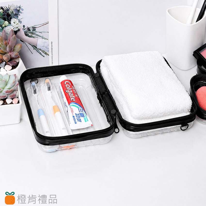 Clear Travel Cosmetic Case (7) 透明迷你硬殼化妝包