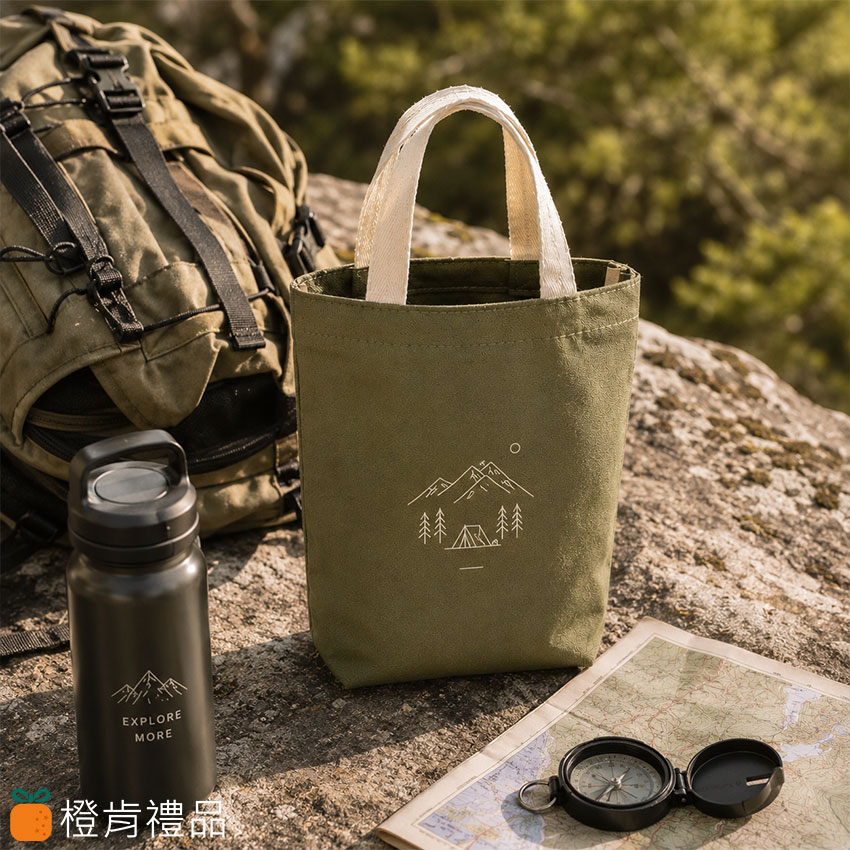 Custom Canvas Cup Holder Bag (4) 有底帆布飲料提袋