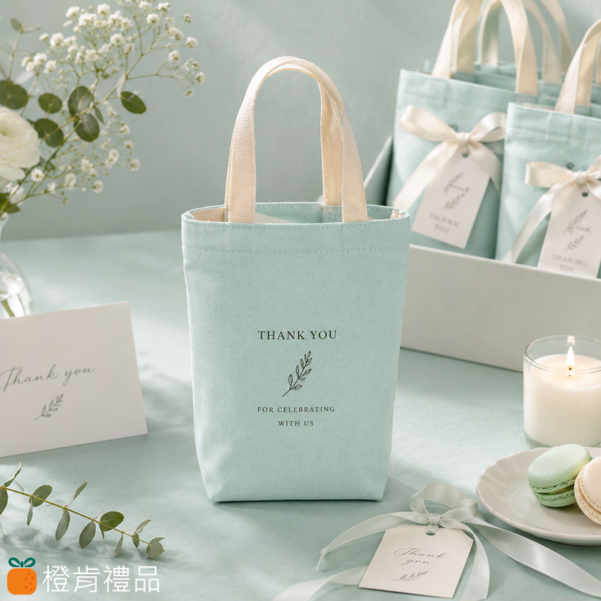 Custom Canvas Cup Holder Bag (5) 有底帆布飲料提袋